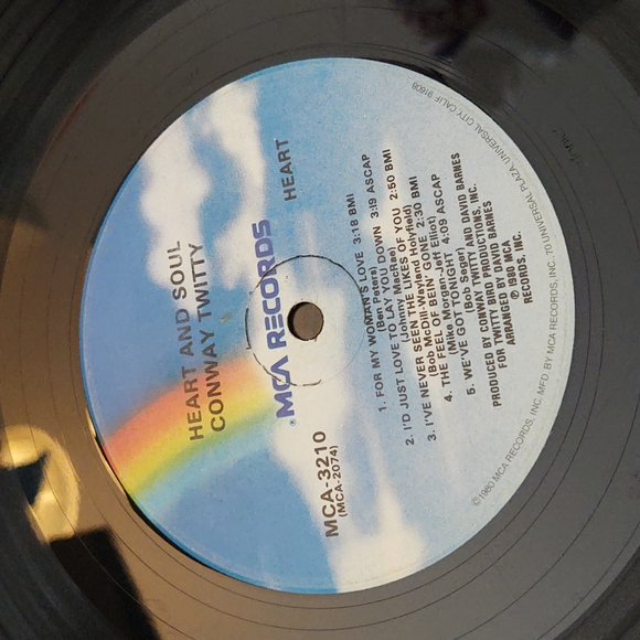 MCA Conway Twitty - Heart & Soul - Vintage Vinyl Record Album - 1980 - Picture 9 of 11